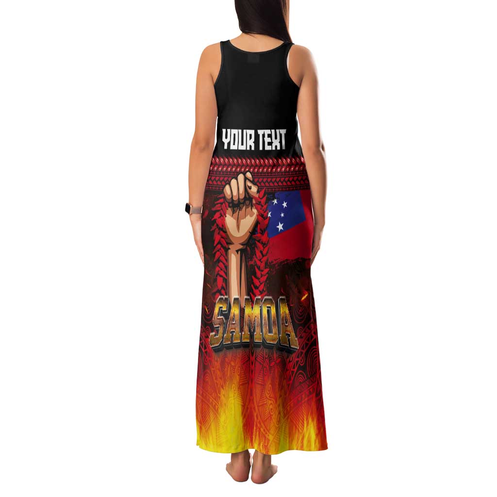 Personalised Samoan Spirit - Samoa Tribal Heritage Tank Maxi Dress LT03 - Polynesian Pride
