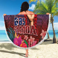 Proud of Samoa Beach Blanket Ula Nifo with Samoa 685 and Hibiscus Tapa Tribal Pattern LT03 - Polynesian Pride