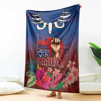 Proud of Samoa Blanket Ula Nifo with Samoa 685 and Hibiscus Tapa Tribal Pattern LT03 - Polynesian Pride