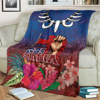 Proud of Samoa Blanket Ula Nifo with Samoa 685 and Hibiscus Tapa Tribal Pattern LT03 - Polynesian Pride