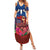 Proud of Samoa Summer Maxi Dress Ula Nifo with Samoa 685 and Hibiscus Tapa Tribal Pattern