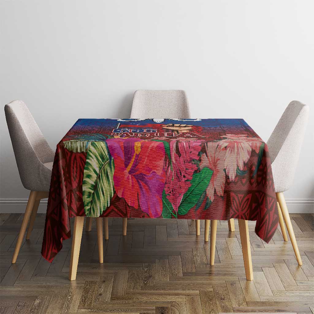 Proud of Samoa Tablecloth Ula Nifo with Samoa 685 and Hibiscus Tapa Tribal Pattern LT03 - Polynesian Pride