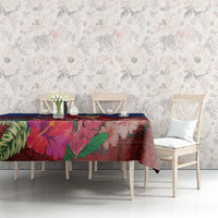 Proud of Samoa Tablecloth Ula Nifo with Samoa 685 and Hibiscus Tapa Tribal Pattern LT03 - Polynesian Pride