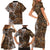 Fiji Masi Tapa Tribal Family Matching Short Sleeve Bodycon Dress and Hawaiian Shirt Old Hibiscus Vintage Style LT03 - Polynesian Pride