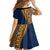 Samoan Siapo Family Matching Off Shoulder Short Dress and Hawaiian Shirt Tatau Pattern Half Style LT03 - Polynesian Pride