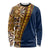 Samoan Siapo Long Sleeve Shirt Tatau Pattern Half Style LT03 Unisex Yellow - Polynesian Pride