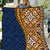 Samoan Siapo Quilt Tatau Pattern Half Style LT03 Yellow - Polynesian Pride