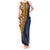 Samoan Siapo Tank Maxi Dress Tatau Pattern Half Style LT03 Women Yellow - Polynesian Pride