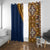 Samoan Siapo Window Curtain Tatau Pattern Half Style LT03 With Grommets Yellow - Polynesian Pride