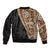 Samoan Siapo Bomber Jacket Tatau Pattern Half Style Retro Mode LT03 - Polynesian Pride