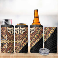 Samoan Siapo 4 in 1 Can Cooler Tumbler Tatau Pattern Half Style Retro Mode LT03 - Polynesian Pride