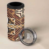 Samoan Siapo 4 in 1 Can Cooler Tumbler Tatau Pattern Half Style Retro Mode LT03 - Polynesian Pride