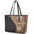 Samoan Siapo Leather Tote Bag Tatau Pattern Half Style Retro Mode LT03 - Polynesian Pride