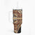 Samoan Siapo Tumbler With Handle Tatau Pattern Half Style Retro Mode