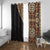 Samoan Siapo Window Curtain Tatau Pattern Half Style Retro Mode LT03 With Grommets Brown - Polynesian Pride