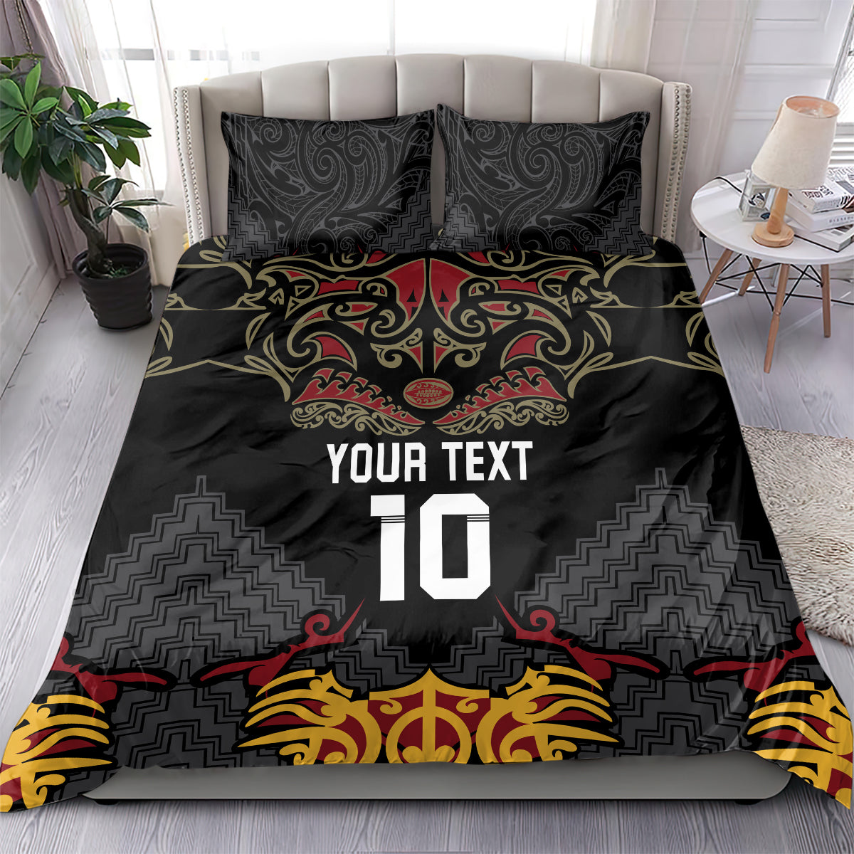 Custom New Zealand Rugby Bedding Set Black Fern Maori Tribal Pattern LT03 - Polynesian Pride
