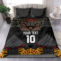 Custom New Zealand Rugby Bedding Set Black Fern Maori Tribal Pattern LT03 - Polynesian Pride