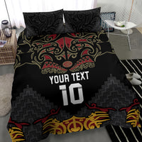 Custom New Zealand Rugby Bedding Set Black Fern Maori Tribal Pattern LT03 - Polynesian Pride