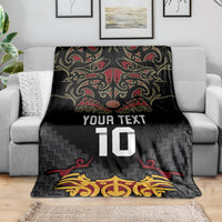 Custom New Zealand Rugby Blanket Black Fern Maori Tribal Pattern LT03 - Polynesian Pride