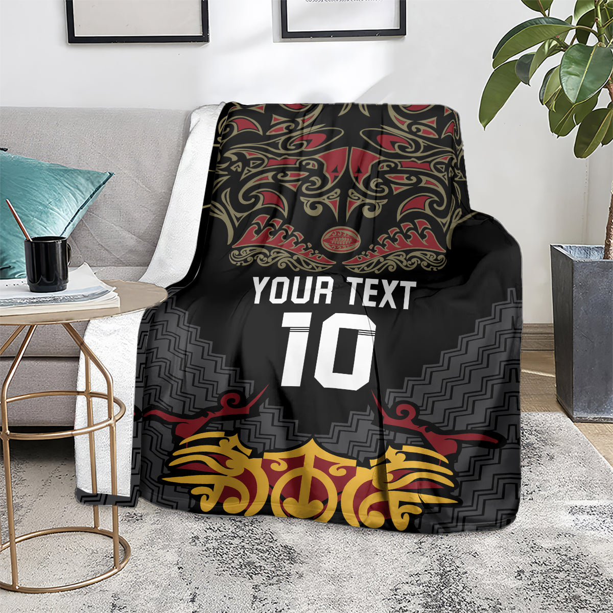 Custom New Zealand Rugby Blanket Black Fern Maori Tribal Pattern LT03 - Polynesian Pride