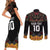 Custom New Zealand Rugby Couples Matching Short Sleeve Bodycon Dress and Long Sleeve Button Shirt Black Fern Maori Tribal Pattern LT03 - Polynesian Pride