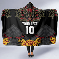 Custom New Zealand Rugby Hooded Blanket Black Fern Maori Tribal Pattern LT03 - Polynesian Pride