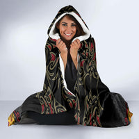 Custom New Zealand Rugby Hooded Blanket Black Fern Maori Tribal Pattern LT03 - Polynesian Pride