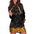 Custom New Zealand Rugby Hoodie Dress Black Fern Maori Tribal Pattern LT03 Black - Polynesian Pride