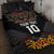 Custom New Zealand Rugby Quilt Bed Set Black Fern Maori Tribal Pattern