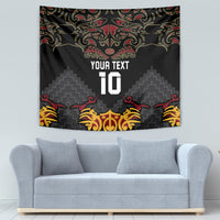 Custom New Zealand Rugby Tapestry Black Fern Maori Tribal Pattern LT03 - Polynesian Pride