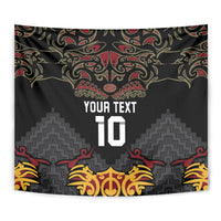 Custom New Zealand Rugby Tapestry Black Fern Maori Tribal Pattern LT03 - Polynesian Pride