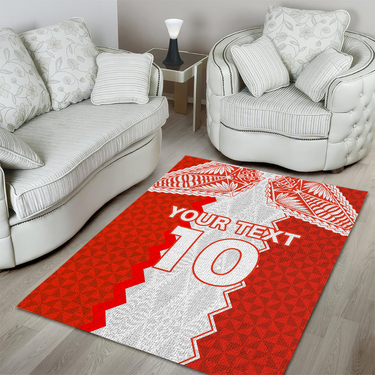 Custom Tonga Rugby Area Rug Ikale Tahi Ngatu Tribal Pattern LT03 - Polynesian Pride