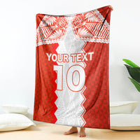 Custom Tonga Rugby Blanket Ikale Tahi Ngatu Tribal Pattern LT03 - Polynesian Pride
