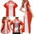 Custom Tonga Rugby Family Matching Short Sleeve Bodycon Dress and Hawaiian Shirt Ikale Tahi Ngatu Tribal Pattern LT03