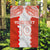 Custom Tonga Rugby Garden Flag Ikale Tahi Ngatu Tribal Pattern