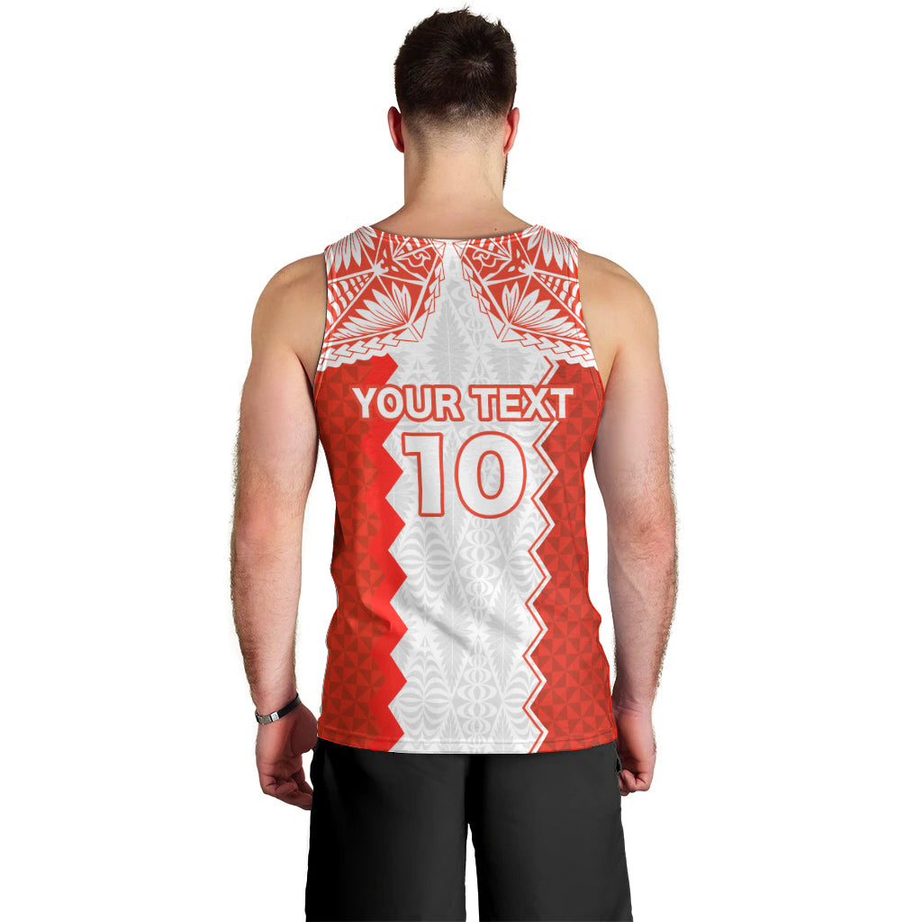 Custom Tonga Rugby Men Tank Top Ikale Tahi Ngatu Tribal Pattern LT03 - Polynesian Pride