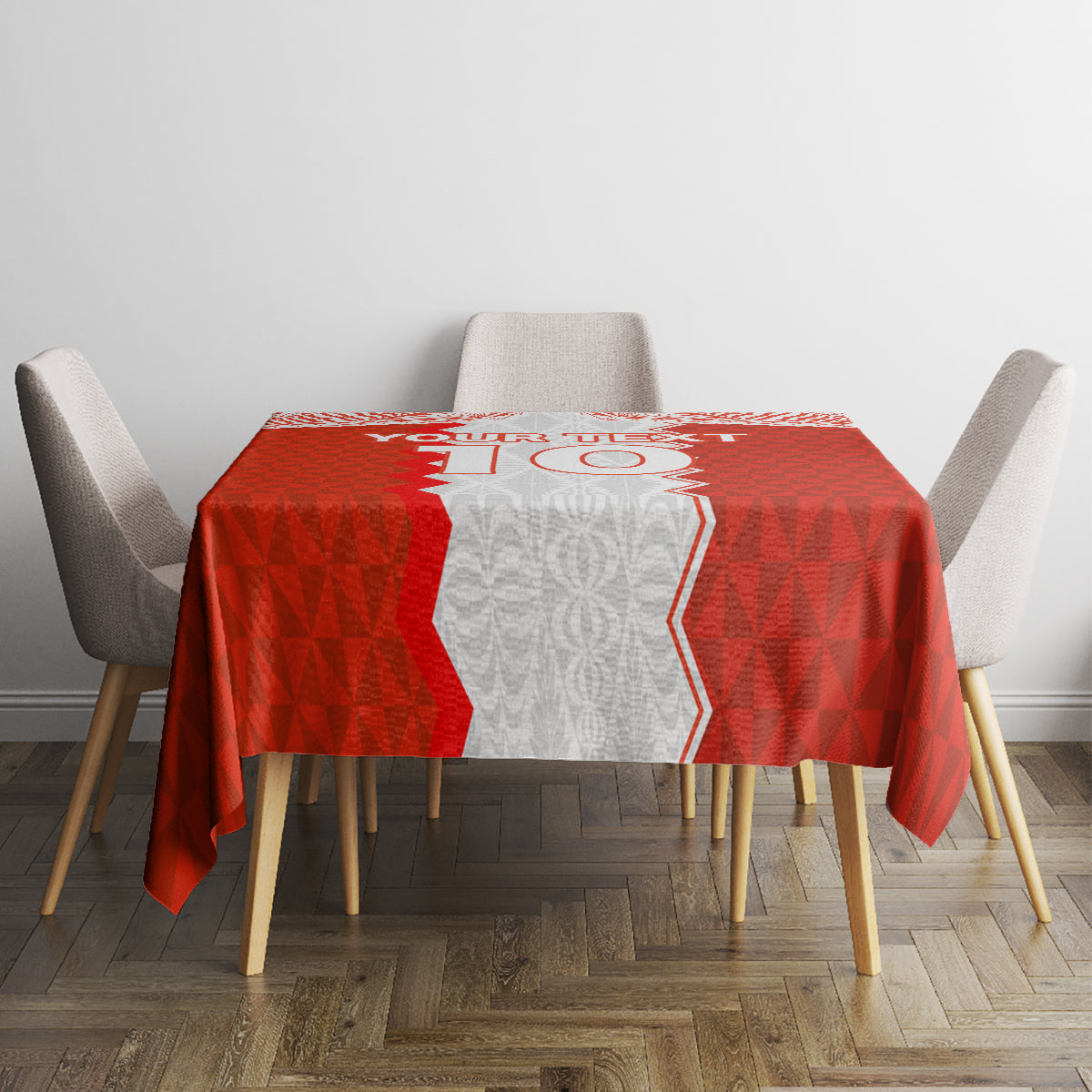 Custom Tonga Rugby Tablecloth Ikale Tahi Ngatu Tribal Pattern LT03 - Polynesian Pride
