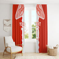 Custom Tonga Rugby Window Curtain Ikale Tahi Ngatu Tribal Pattern LT03 - Polynesian Pride