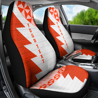 Custom Tonga Rugby Car Seat Cover Ikale Tahi Ngatu Tribal Pattern Half Style LT03 - Polynesian Pride