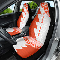 Custom Tonga Rugby Car Seat Cover Ikale Tahi Ngatu Tribal Pattern Half Style LT03 - Polynesian Pride