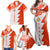 Custom Tonga Rugby Family Matching Off Shoulder Maxi Dress and Hawaiian Shirt Ikale Tahi Ngatu Tribal Pattern Half Style LT03