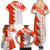 Custom Tonga Rugby Family Matching Summer Maxi Dress and Hawaiian Shirt Ikale Tahi Ngatu Tribal Pattern Half Style LT03