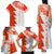 Custom Tonga Rugby Family Matching Tank Maxi Dress and Hawaiian Shirt Ikale Tahi Ngatu Tribal Pattern Half Style LT03