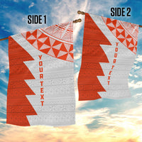 Custom Tonga Rugby Garden Flag Ikale Tahi Ngatu Tribal Pattern Half Style LT03 - Polynesian Pride