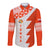 Custom Tonga Rugby Long Sleeve Button Shirt Ikale Tahi Ngatu Tribal Pattern Half Style LT03