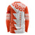 Custom Tonga Rugby Long Sleeve Shirt Ikale Tahi Ngatu Tribal Pattern Half Style LT03