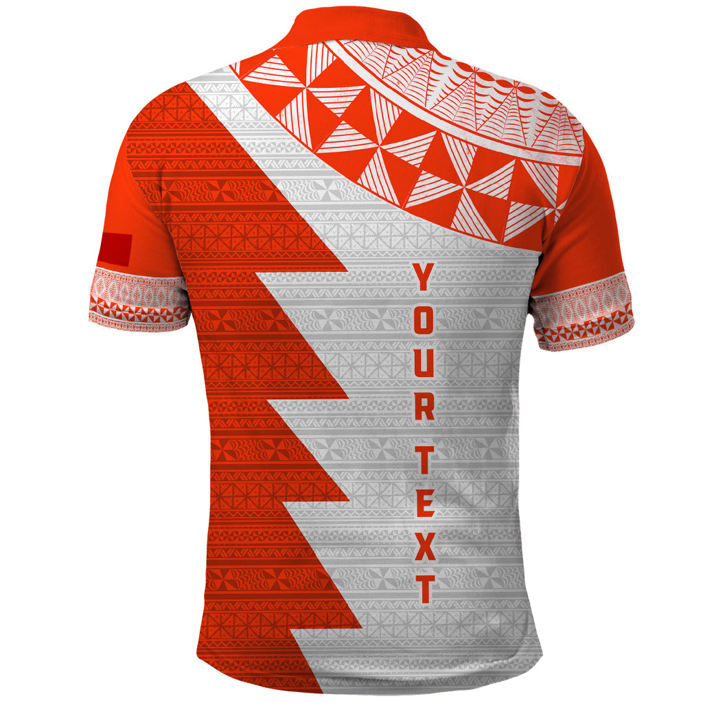 Custom Tonga Rugby Polo Shirt Ikale Tahi Ngatu Tribal Pattern Half Style LT03 - Polynesian Pride