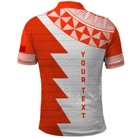 Custom Tonga Rugby Polo Shirt Ikale Tahi Ngatu Tribal Pattern Half Style LT03 - Polynesian Pride