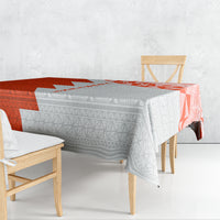 Custom Tonga Rugby Tablecloth Ikale Tahi Ngatu Tribal Pattern Half Style LT03 - Polynesian Pride