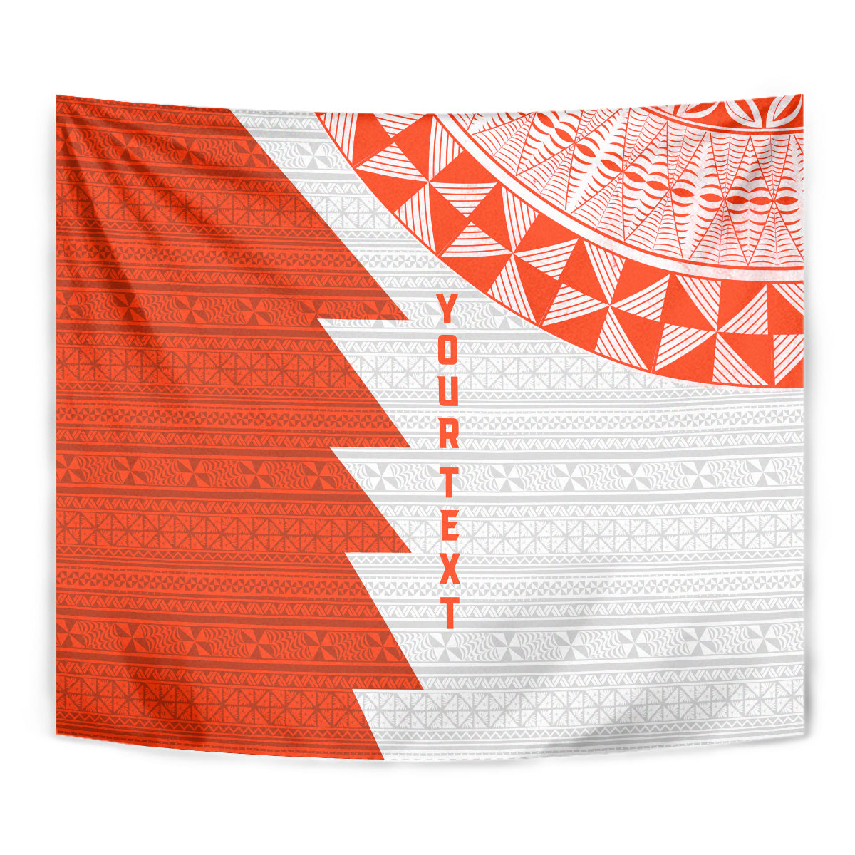 Custom Tonga Rugby Tapestry Ikale Tahi Ngatu Tribal Pattern Half Style LT03 - Polynesian Pride